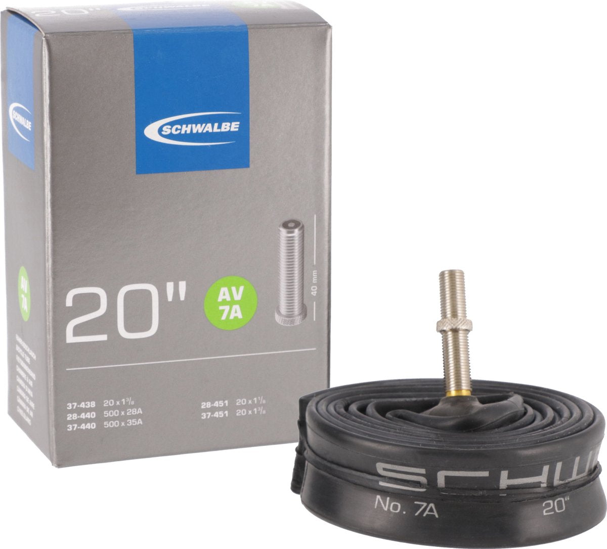 Schwalbe Binnenband av7a 20 inch 20x1 3 8 28 37-438-451 av 40 mm