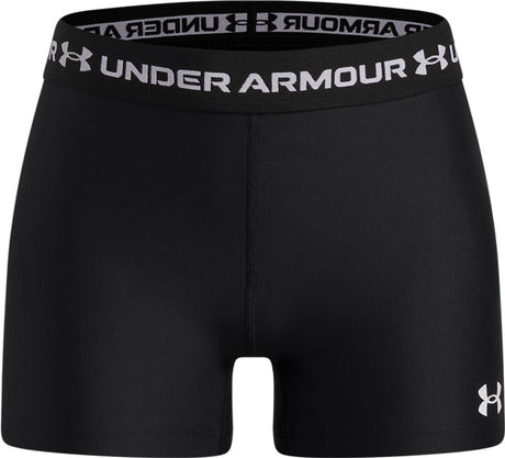 Under armour heatgear shorty-blk meisjes sportbroek - zwart - wit