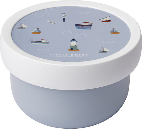Mepal fruitbox campus little dutch - 300 ml - inclusief fruitvorkje - sluit goed af - snackdoosje - sailors bay