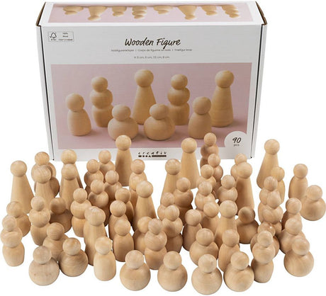 Creativ company houten vormen 5-8cm - 90dlg.