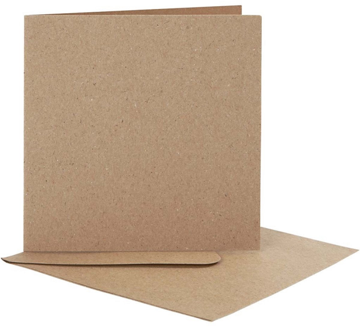 Creativ company kaarten enveloppen 12,5x12,5 cm naturel 10 stuks