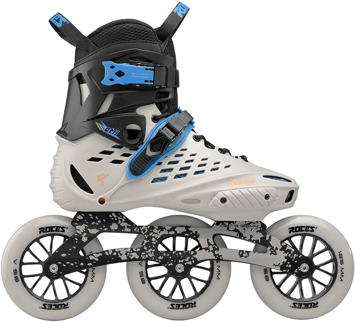 Roces otli 125 skeelers volwassenen – 3x125mm wielen – speed inline skates – grijs zwart – maat 42