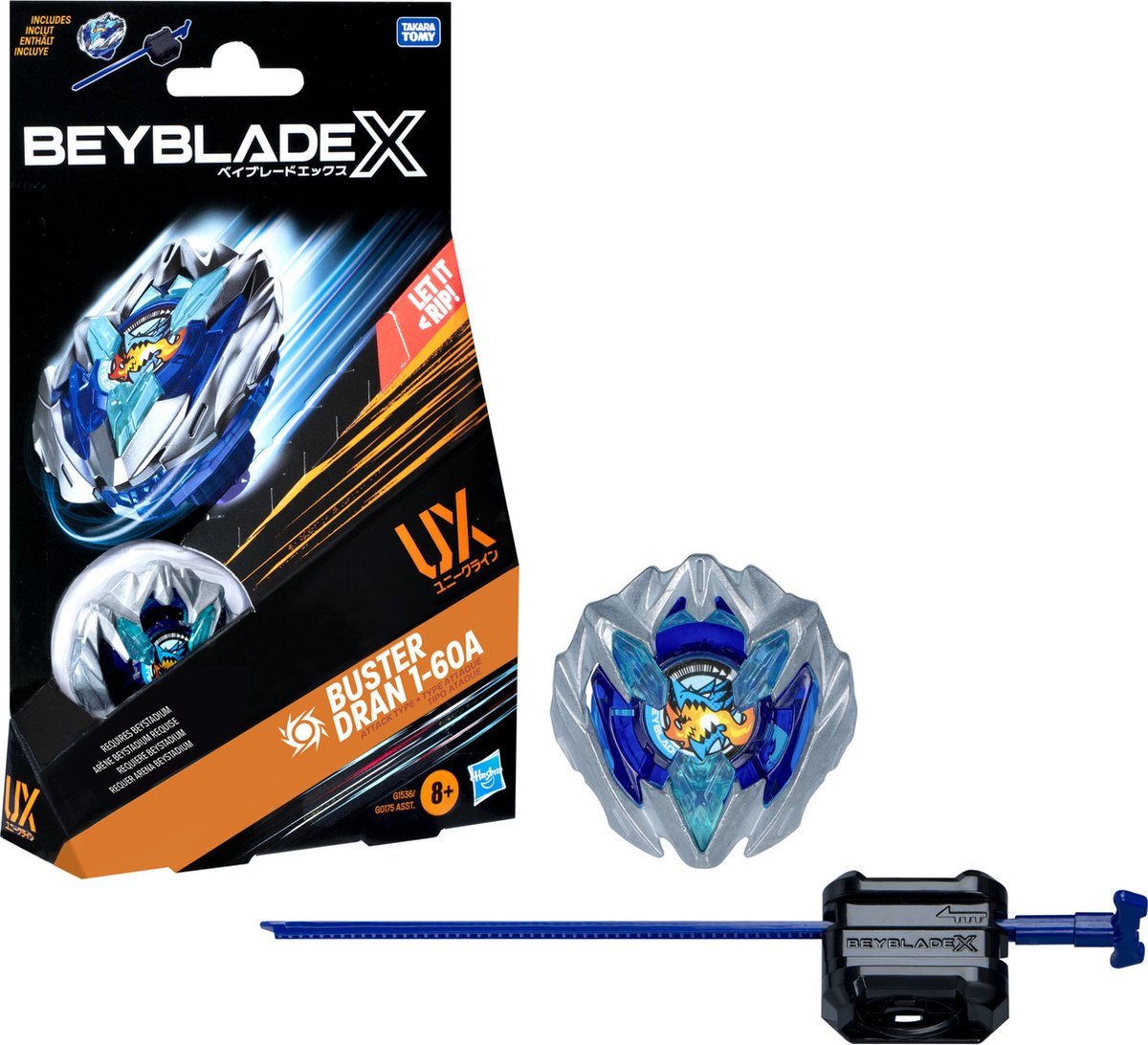 Beyblade x buster dran 1-60a ux starterpack - tol en launcher