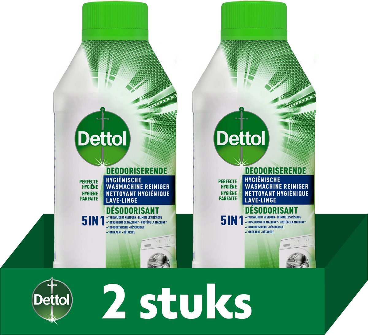 Dettol hygiënische wasmachine reiniger - 2x250ml