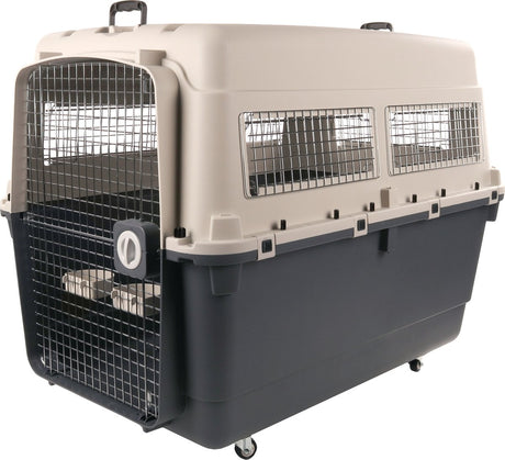 Flamingo transportbox hond xxxl 122×82×97 cm – transportkooi nomad donkergrijs