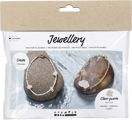 Creative company creativ company mini hobbyset sieraden 2 armbanden met bergkristal