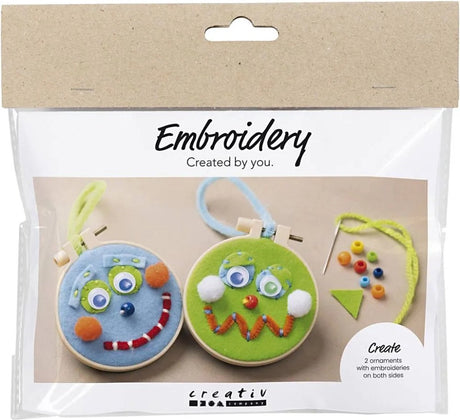 Creativ company https: www.cchobby.nl mini-hobbyset-borduren-gezichtjes-blauw-groen-1-doos