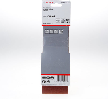 Bosch 3 banden 75x533 best wood+paint, 100