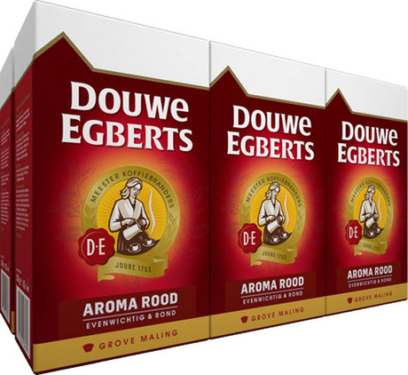 Douwe egberts aroma rood grove maling filterkoffie - 6 x 250 gram