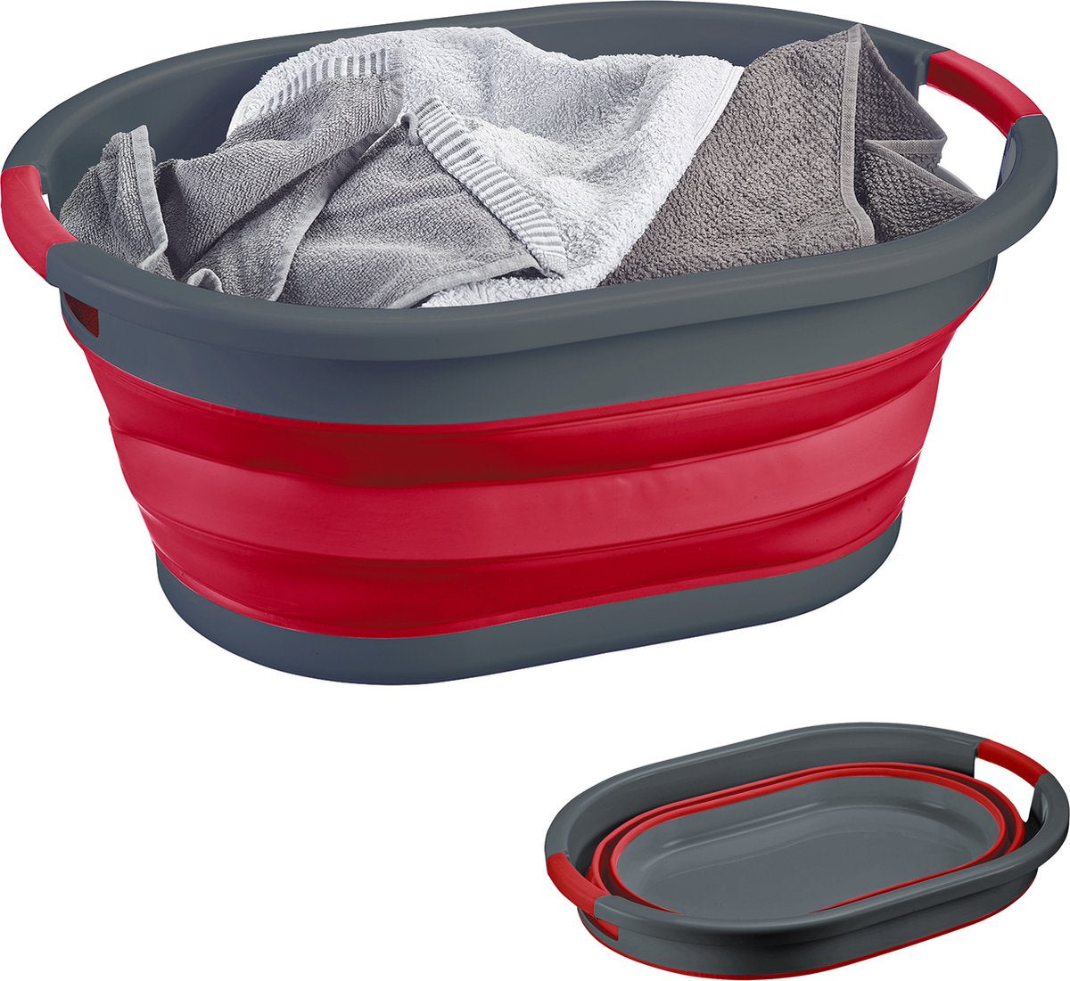 Westmark wasmand - opvouwbare wasmand, ruimtebesparend en praktisch, handgrepen, geschikt voor opbergdoeleinden of als organizer, ideaal voor tiny living - 24 liter