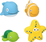 Eddy toys badspeeltjes zeedier (4 stuks)