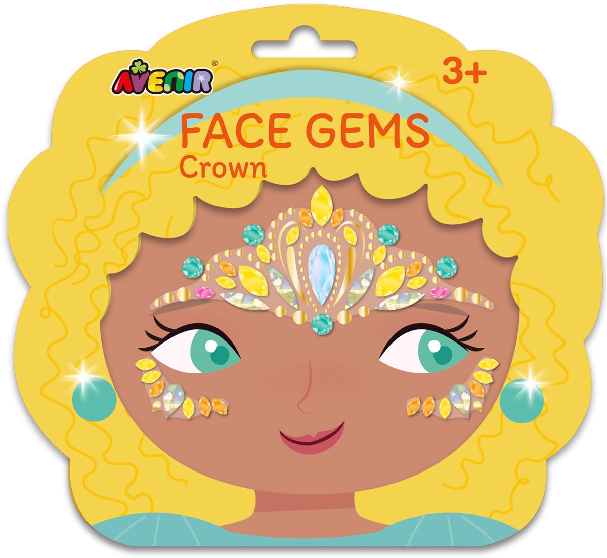 Avenir gezichtsstickers - kroon - face gem - versier jezelf - 3 jaar