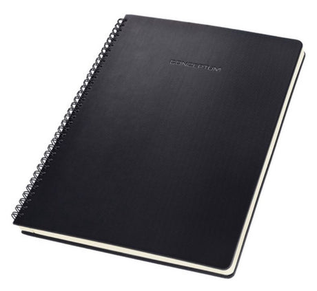 Sigel - spiraal notitieboek - conceptum - a4 - zwart - hardcover spiraal - 160 pagina's - ruit - 80 grams papier - si-co820