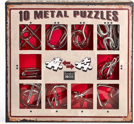 Eureka - ! 10 metalen puzzels rode editie