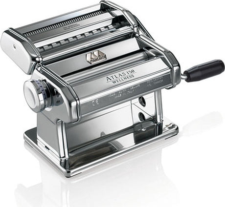 Marcato atlas 150 - pastamachine met verwisselbare kop - chroom aluminium