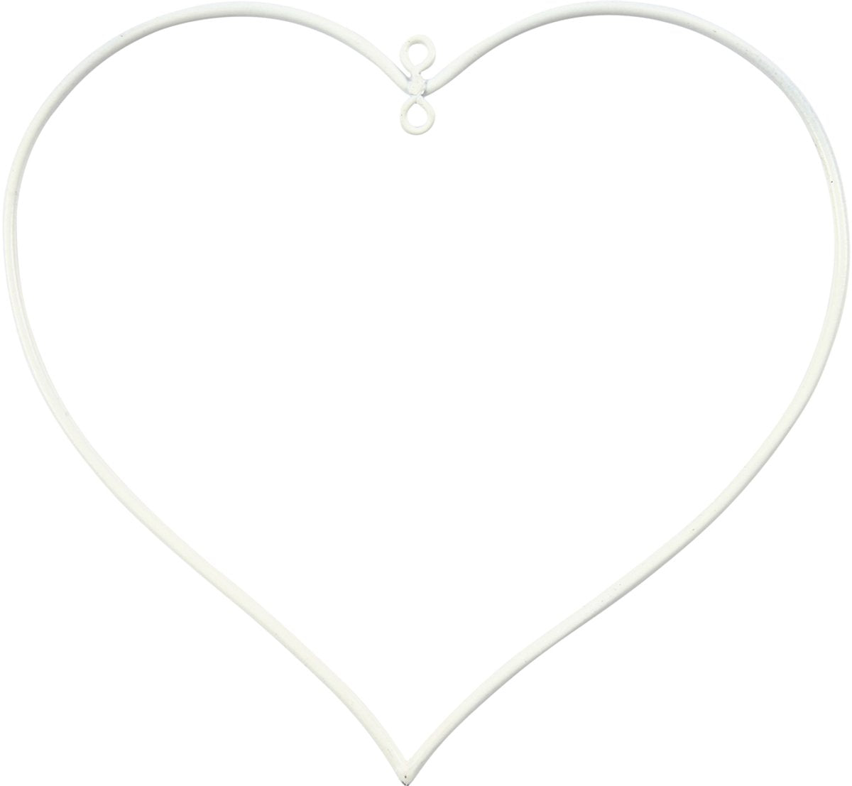 Creativ company metalen hart wit 13x13cm 10 stuks