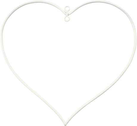 Creativ company metalen hart wit 13x13cm 10 stuks