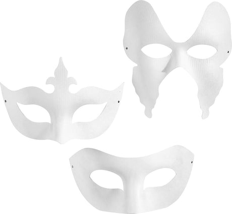 Creativ company https: www.cchobby.nl maskers-h-10-20-cm-b-18-20-cm-wit-3x4-stuk-1-doos