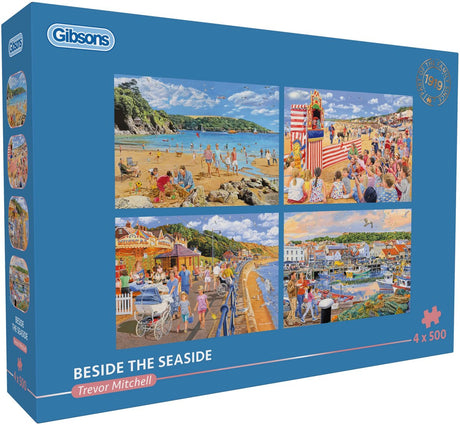 Gibsons legpuzzel beside the seaside 4x500 stukjes puzzelplezier.