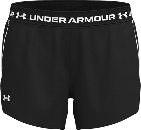 Under armour tech play up shorts-blk dames sportbroek - zwart - wit