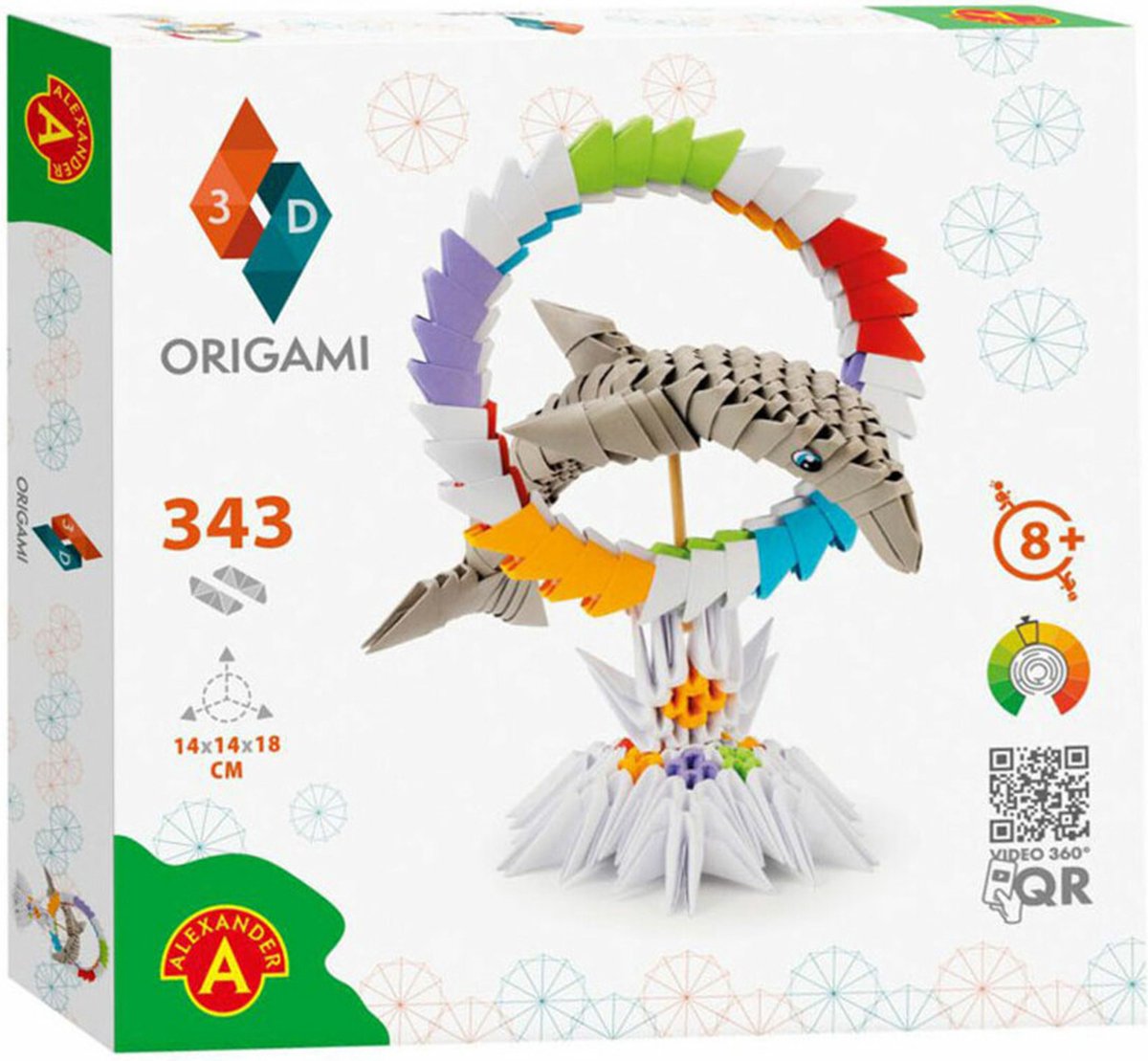 Alexander toys origami 3d - dolfijn, 343dlg.