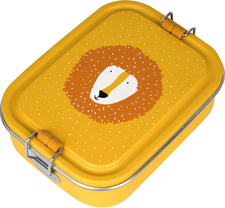Trixie brooddoos klein - mr. lion - rsv lunchbox voor kinderen - makkelijk te openen broodtrommel - geel