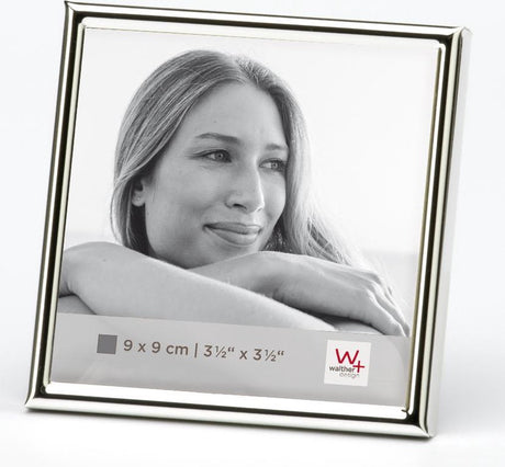 Walther wd099s chloe - portretlijst - fotoformaat 9x9 cm- zilver