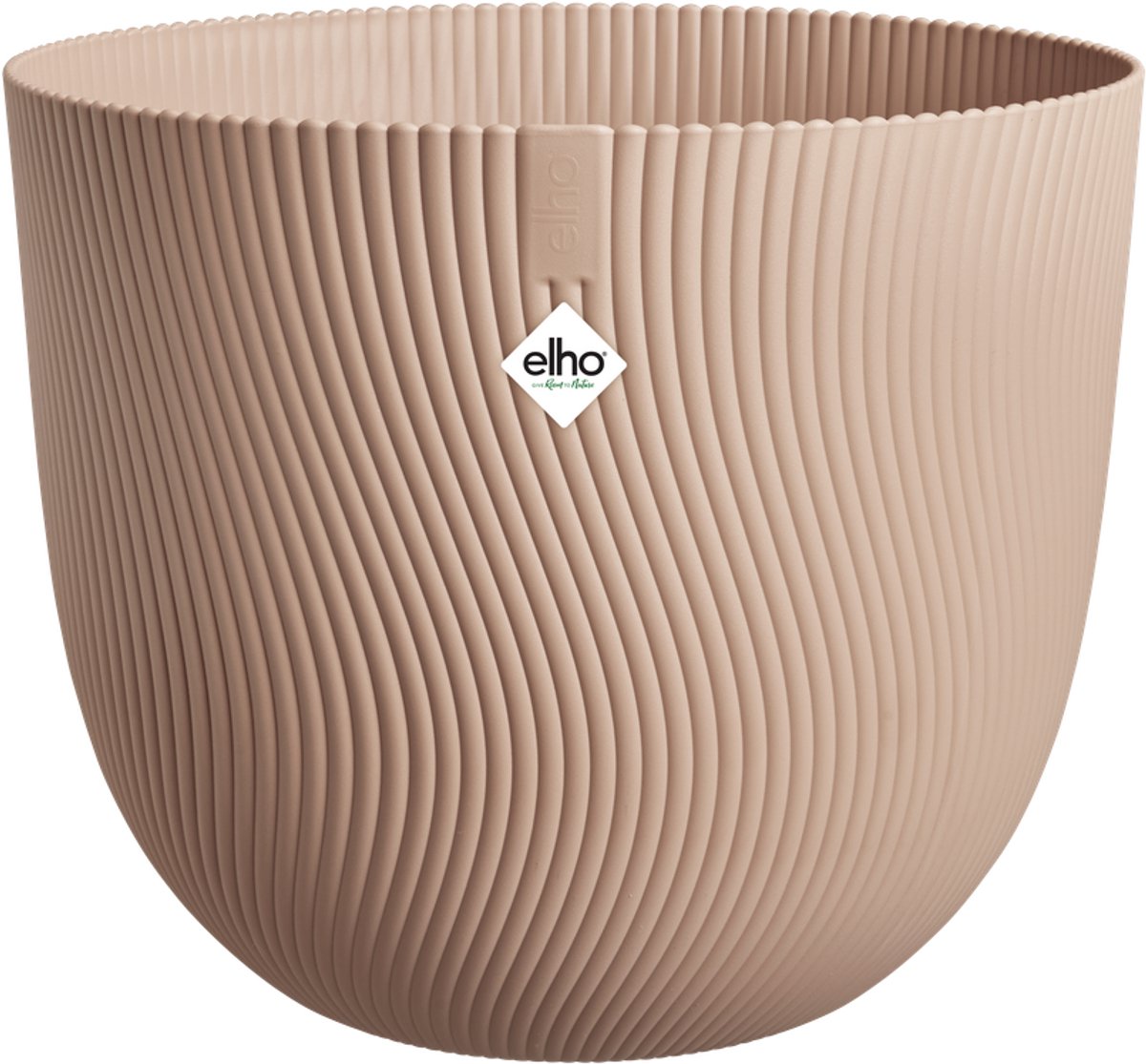 Elho sereh rond 47 - bloempot voor binnen buiten - 100% gerecycled plastic - ø 47.0 x h 40.1 cm - koele klei