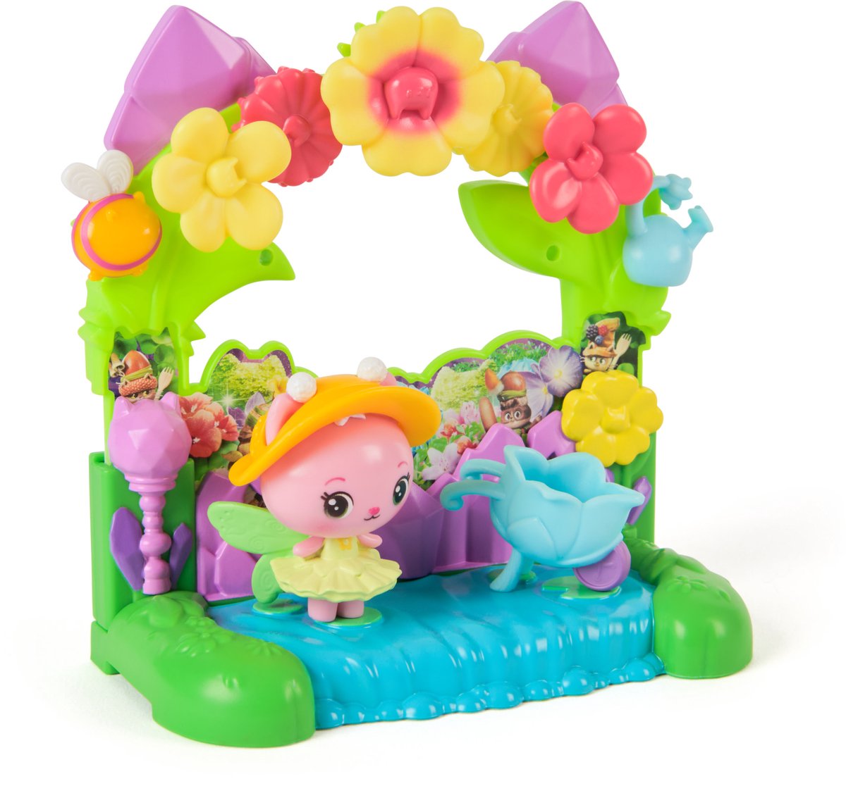 Gabby's poppenhuis gabby’s poppenhuis de film – queen kitty fairy’s tuinbalkon speelset