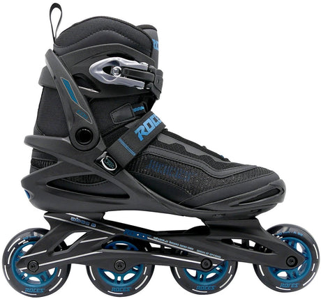 Roces icon x 80 skeelers - inline skates - zwart blauw - maat 45