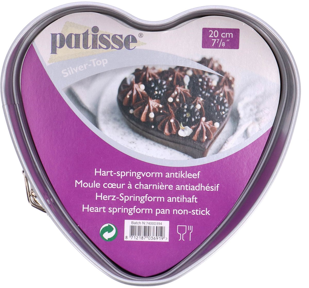 Patisse silver-top hart springvorm 20cm