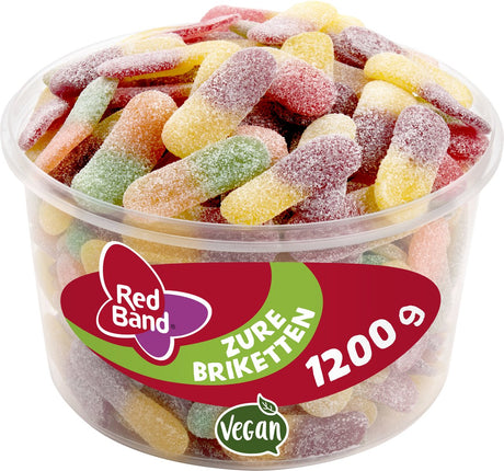 Red band zure briketten snoep - zure mix - silo 200 st