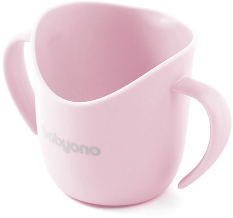 Babyono flow serie - ergonomische trainingsbeker - pink - handvatten - 6m+