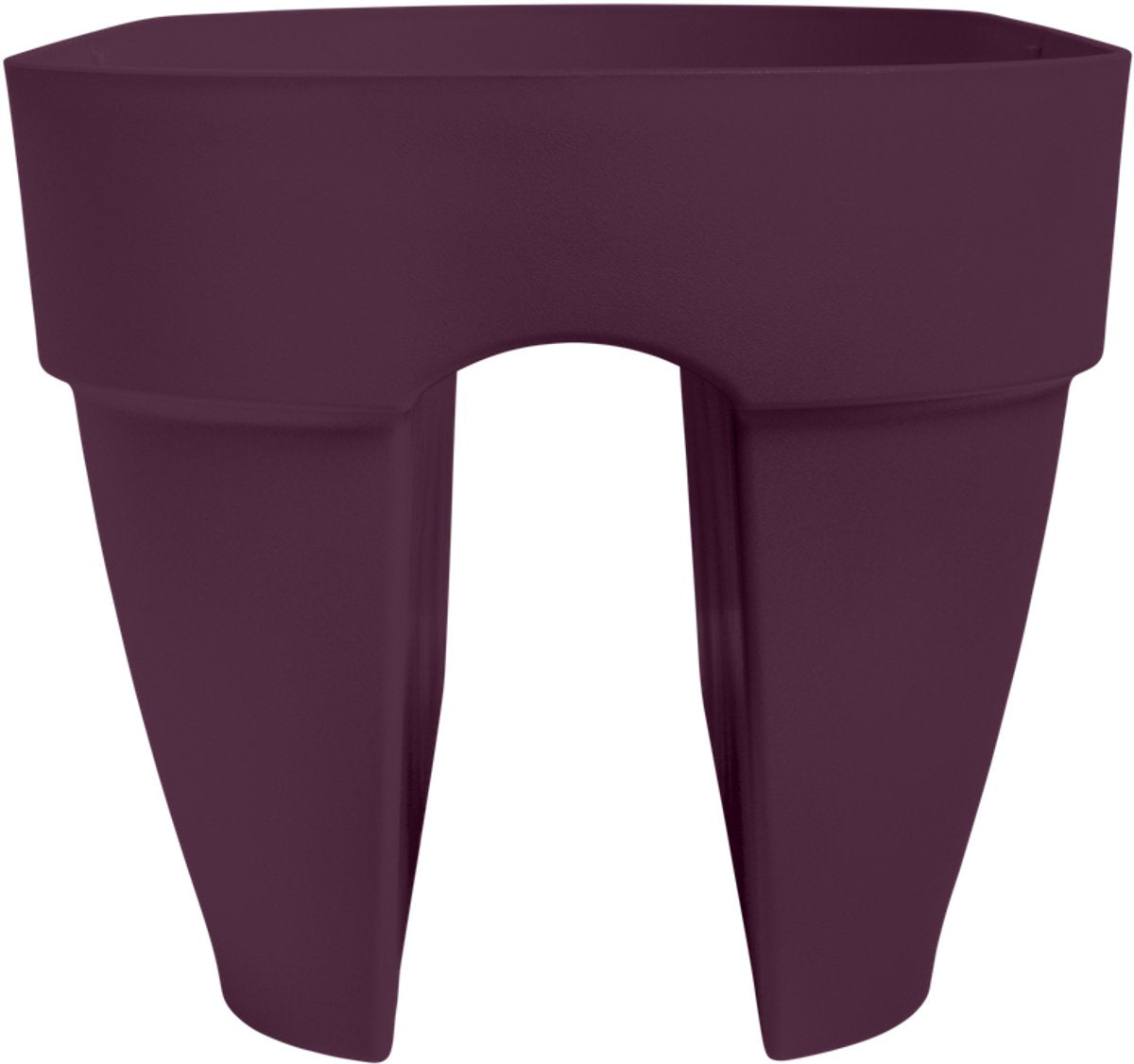 Elho vibia campana flower bridge 60 - balkonbak met ophanging - 100% gerecycled plastic - l 59 x b 26 x h 22 cm - esdoorn paars