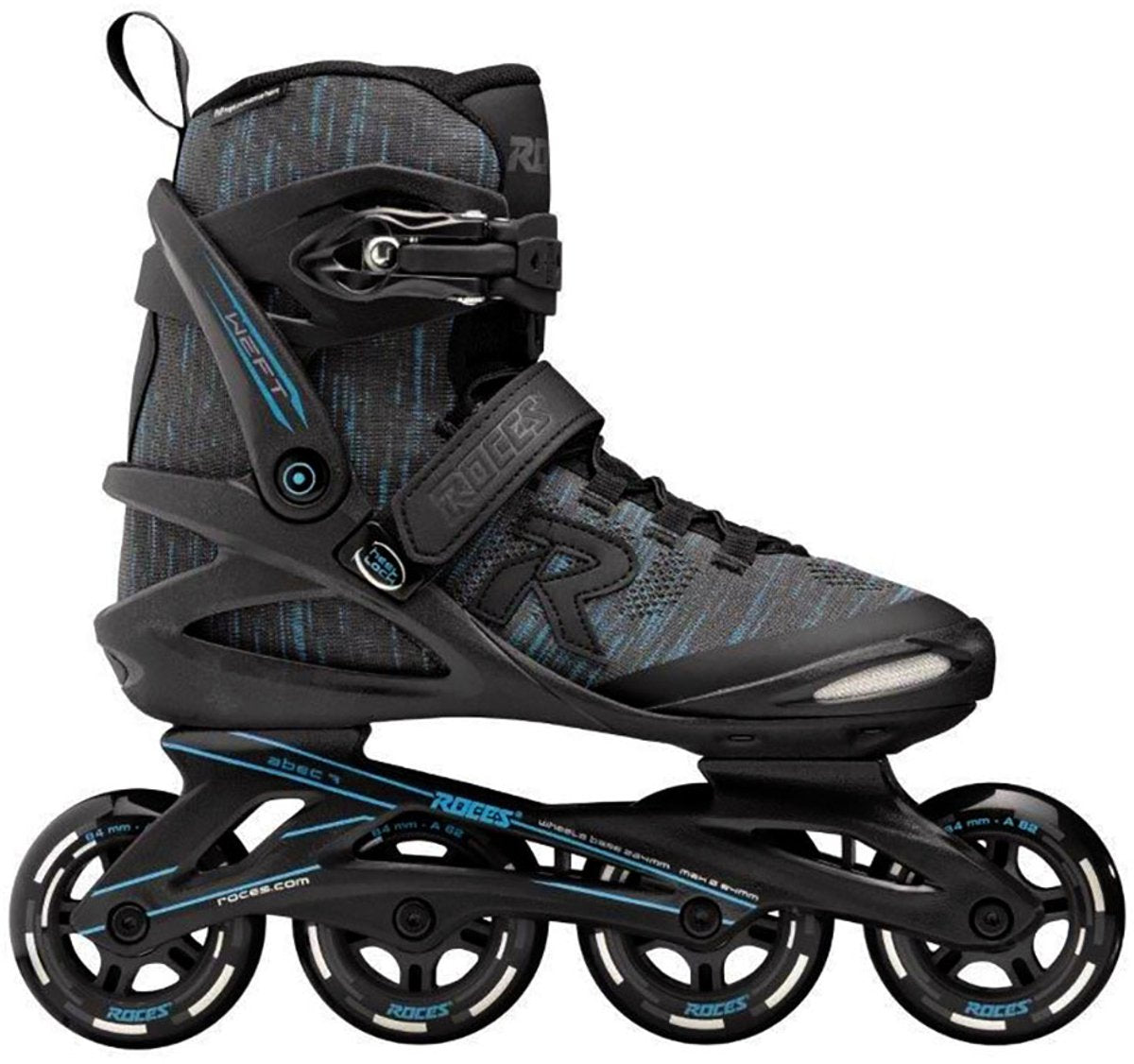 Roces weft thread 84 skeelers volwassenen – 4x84mm wielen – fitness inline skates – zwart blauw – maat 41