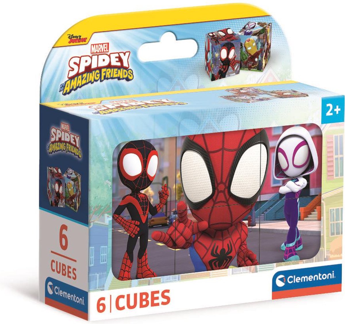 Clementoni blokpuzzel spidey and his amazing friends, 6st.