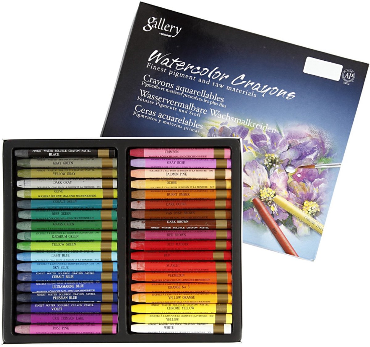 Creativ company https: www.cchobby.nl aquarelkrijt-l-9-3-cm-diverse-kleuren-36-stuk-1-doos
