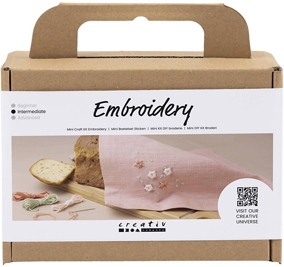 Creativ company https: www.cchobby.nl mini-hobbyset-borduurwerk-textiel-servet-dusty-rose-1-doos