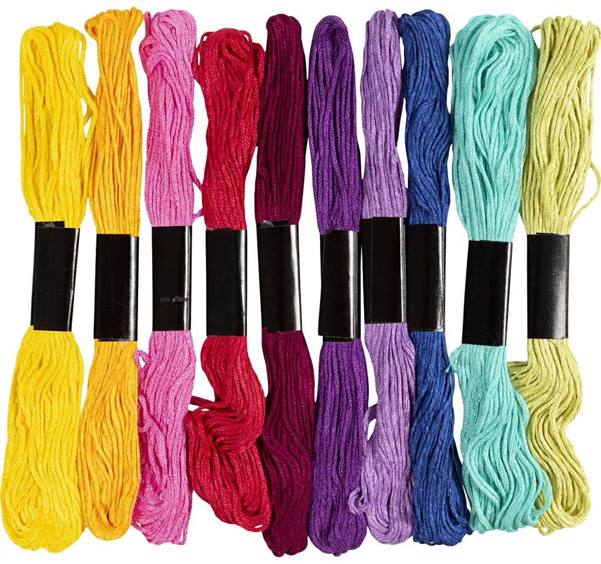 Creativ company cc borduurgaren kleurrijk 10 kleuren van elk 8m