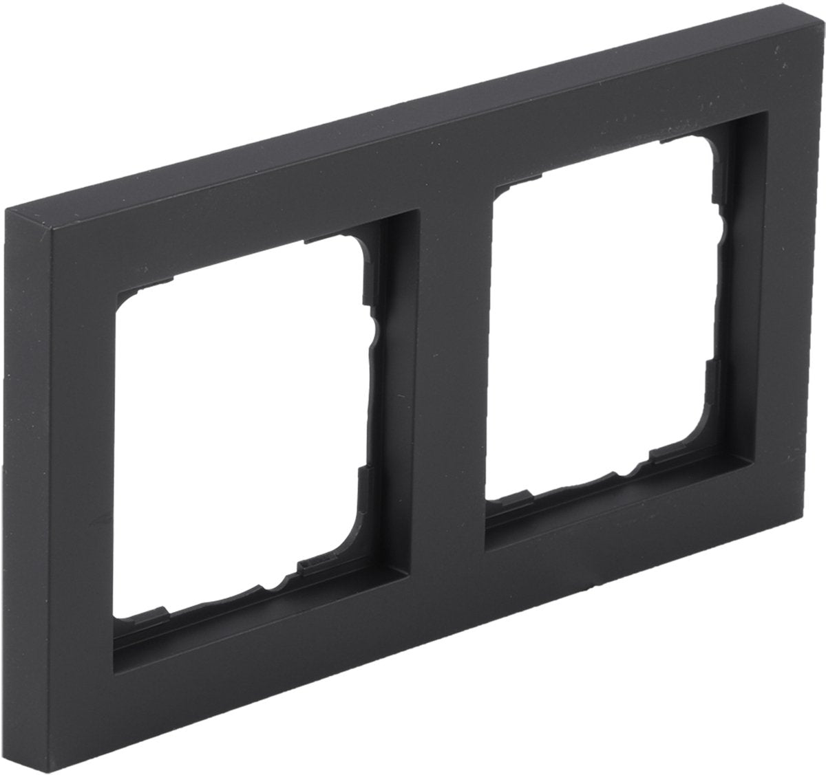 Gira e2 afdekraam - inbouw - 2-voudig verticaal horizontaal - zwart