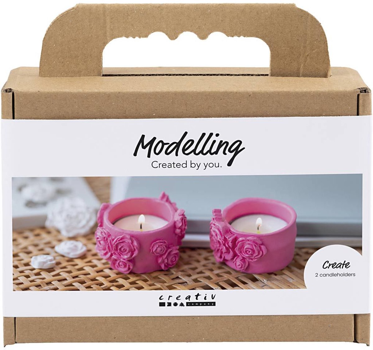Creativ company https: www.cchobby.nl mini-hobbyset-boetseren-theelichthouders-roze-1-doos