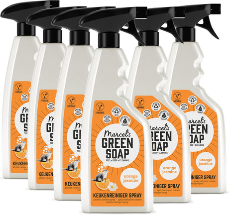 Marcel's green soap - keukenreiniger spray - sinaasappel jasmijn - 6 x 500ml