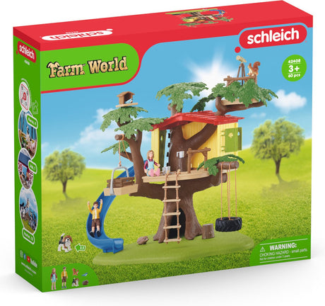Schleich farm world - avontuurlijke boomhut - speelfigurenset - kinderspeelgoed voor jongens en meisjes - 3 tot 8 jaar - 28 onderdelen