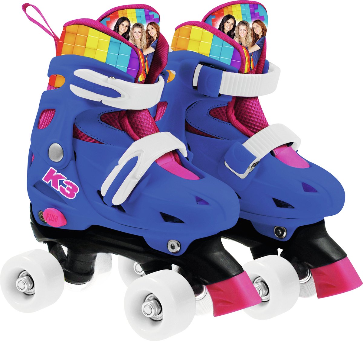 K3 rolschaatsen regenboog, maat 34-37