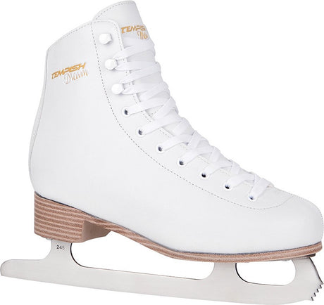 Tempish – dream white ii – kunstschaatsen – schaatsen dames – wit – extra zachte binnenvoering rvs kunstschaatsijzer – maat eu 41