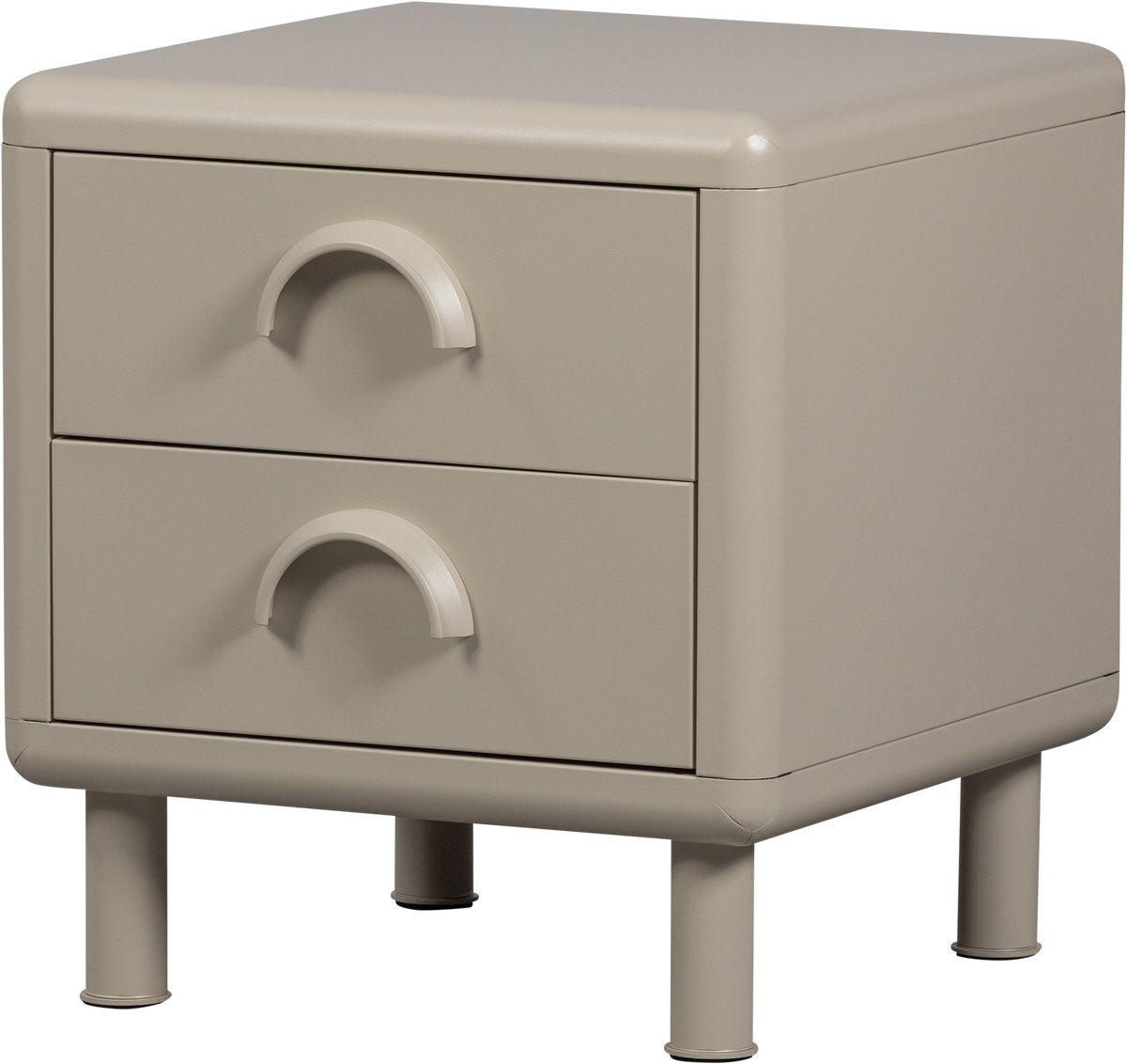 Woood rune ladekast met 2 lades - metaal - honinggeel - 45x42x42