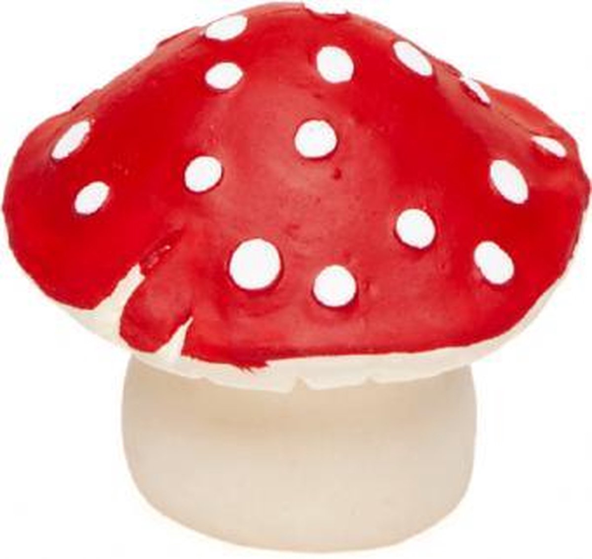 Lanco toys lanco rubberen bijtspeeltje - paddenstoel - rood