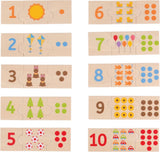 Bigjigs houten legpuzzel cijfer tegels, 30st.