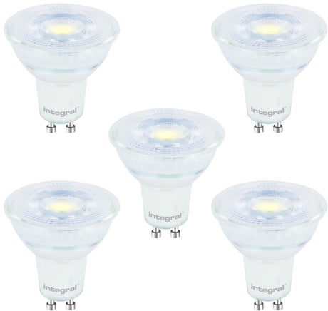 Integral 5 pack - gu10 led spot - 3,6w - 4000k neutraal wit - dimmable