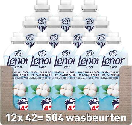 Lenor light katoen wasverzachter - 12 x 42 wasbeurten